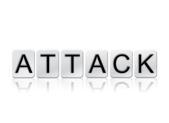 Attack Concept Tiled Word Isolated on White