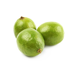 Pile of lime fruits isolated