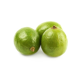 Pile of lime fruits isolated