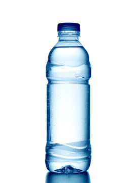 Bottle of fresh water isolated.