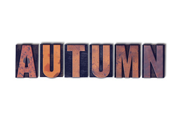 Autumn Concept Isolated Letterpress Word