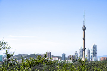 A view of the Pyongyang TV Tower. May 01, 2017. Pyongyang, DPRK - North Korea.
