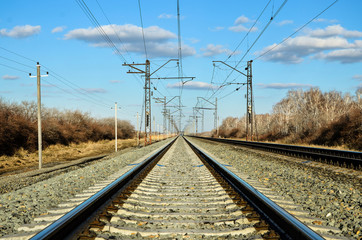 Obraz premium Pociąg kolejowy.