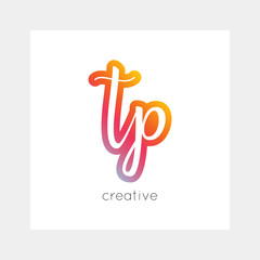 TP logo, vector. Useful as branding, app icon, alphabet combination, clip-art.