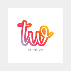 TW logo, vector. Useful as branding, app icon, alphabet combination, clip-art.
