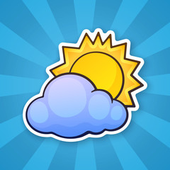 0734_sticker_sun_cloud