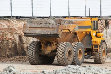 Fototapeta na wymiar track on construction site