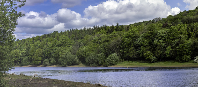 Panorama of Damflask reservoir, Bradfield, Sheffield ,UK