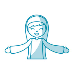 holy mary virgin character vector illustration design
