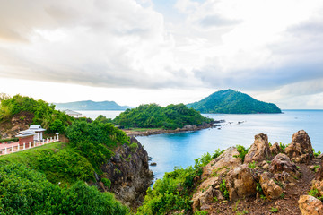 Beautiful Sea-view from Noen-nangphaya view point at Chanthaburi