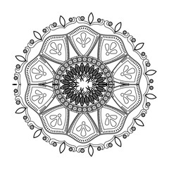 flower mandala. vintage decorative elements. oriental pattern vector illustration