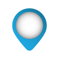 location pin icon over white background. vector illustration