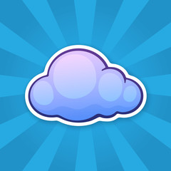 Sticker blue cloud