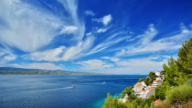 Coast of Dalmatia seen from Jadranska Magistrala - Croatia