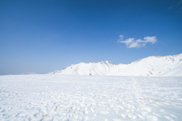 Tateyama Kurobe Alpine Route the snow mountains wall