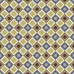 Seamless vector decorative hand drawn pattern. ethnic endless background with ornamental decorative elements with traditional etnic motives, tribal geometric figures. Print for wrapping, background