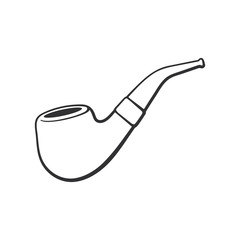 Doodle of retro smoking pipe
