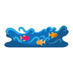 waves river isolated icon vector illustration design