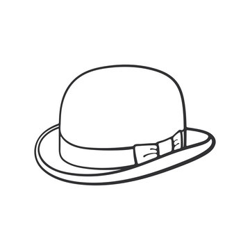 Doodle of retro bowler hat