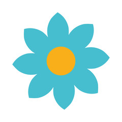 beautiful flower icon over white background. colorful design. vector illustration