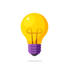 Light bulb in flat style