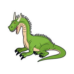 fairy tale dragon animal mystic fantasy vector illustration