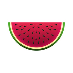 watermelon tropical fruit icon vector illustration design