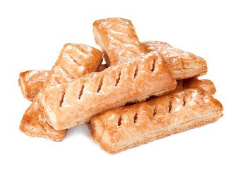 tasty cookies on a white background