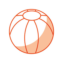 beach balloon isolated icon vector illustration design