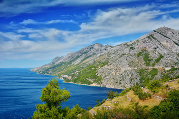 Coast of Dalmatia seen from Jadranska Magistrala - Croatia