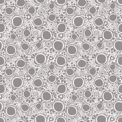 Seamless vector decorative hand drawn pattern. ethnic endless background with ornamental decorative elements with traditional etnic motives, tribal geometric figures. Print for wrapping, background