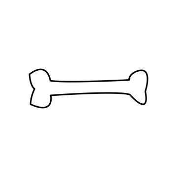outline bone human skeleton icon vector illustration