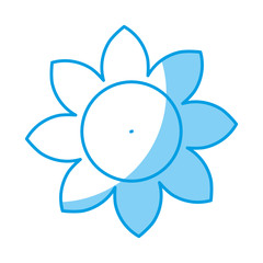 beautiful flower icon over white background. vector illustration