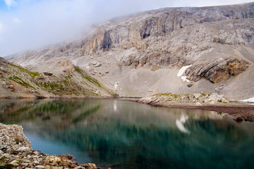 Mountain Lake in the mountains of Western Caucasus