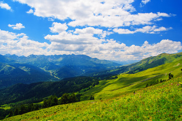 Fototapeta na wymiar A beautiful view of the mountains of the Caucasus.