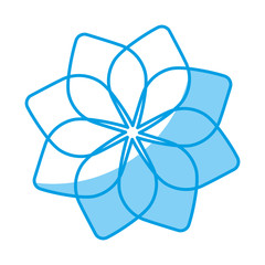 beautiful flower icon over white background. vector illustration