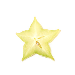 Obraz premium Single slice of carambola fruit