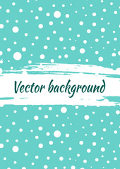 Vector background with dots, brush strokes. Creative artistic template for card, layout, cover. Textured dotted template with attrition, cracks