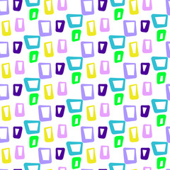 Geometric vintage 60s seamless pattern.