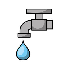 faucet water isolated icon background vector illustration