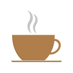 hot coffee mug icon over white background. vector illustration
