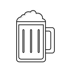 Beer jar icon over white background. vector illustration