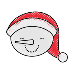 cute snowman icon vector illustration graphic design