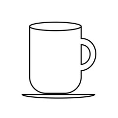 coffee cup icon over white background. vector illustration