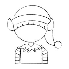 cute little christmas boy elf vector illustration graphic design