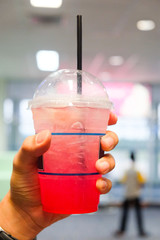 Soft drink of Strawberry soda