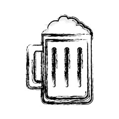 Beer jar icon over white background. vector illustration