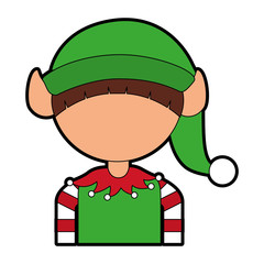 cute little christmas boy elf vector illustration graphic design