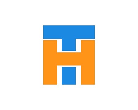 TH HT letter logo template 1