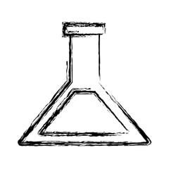 chemical flask icon over white background. vector illustration